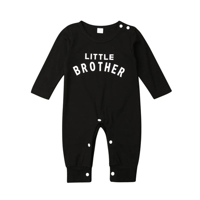 Pudcoco 2021 Newborn Baby Boy Long Sleeve Little Brother Romper Jumpsuit One-Piece Clothes