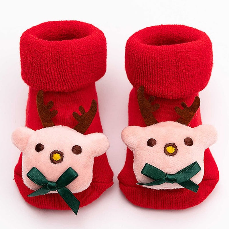 Kids Children'S Socks for Girls Boys Non-Slip Print Cotton Toddler Baby Christmas Socks for Newborns Infant Short Socks Clothing