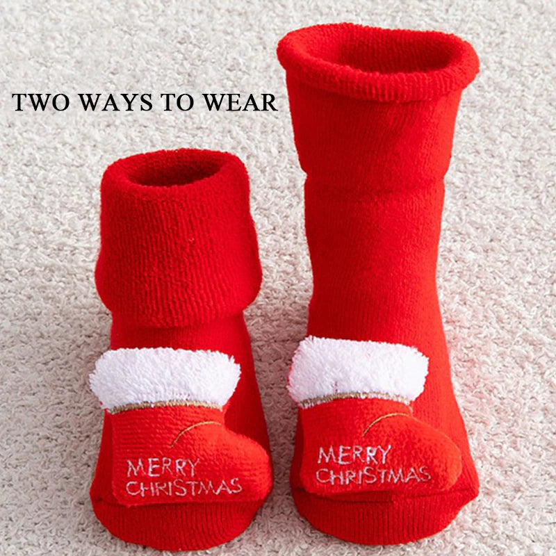 Kids Children'S Socks for Girls Boys Non-Slip Print Cotton Toddler Baby Christmas Socks for Newborns Infant Short Socks Clothing