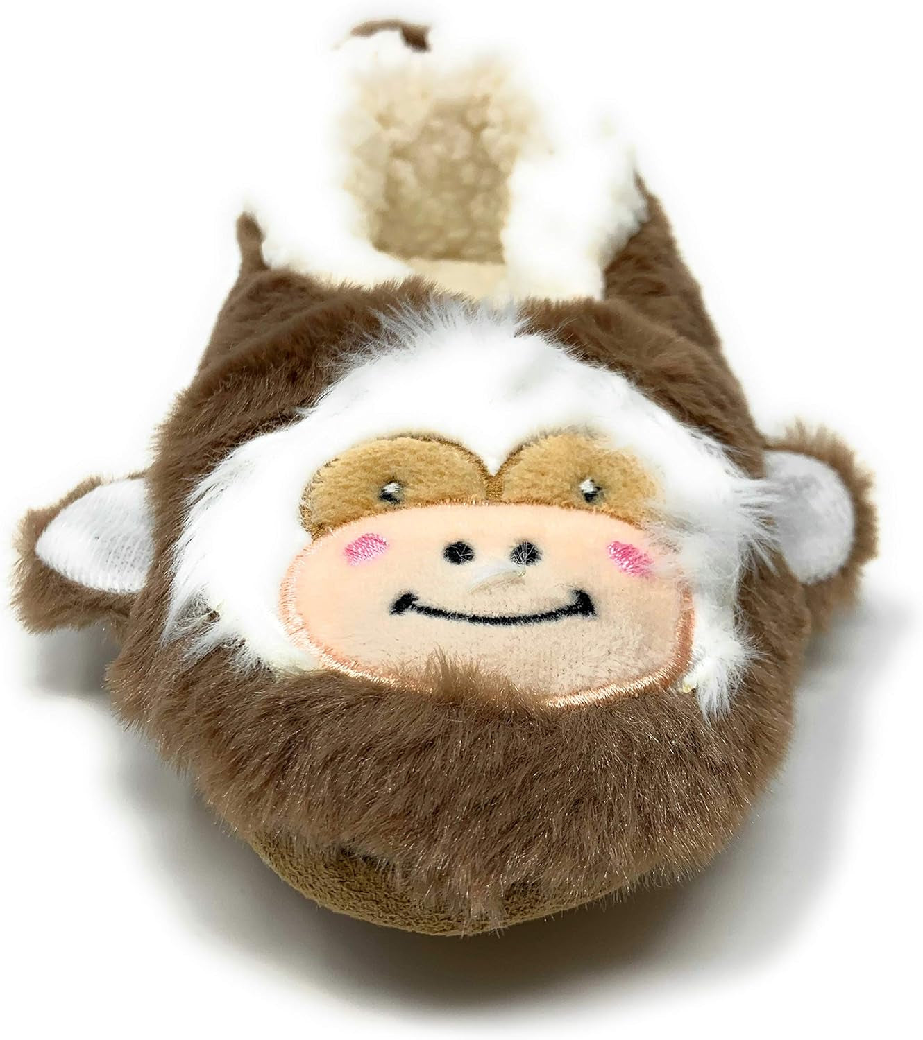Kids Novelty Cute Plush Animal Slippers, Funny Fluffy Non-Slip House Shoes for Girls & Boys, Size 1-4