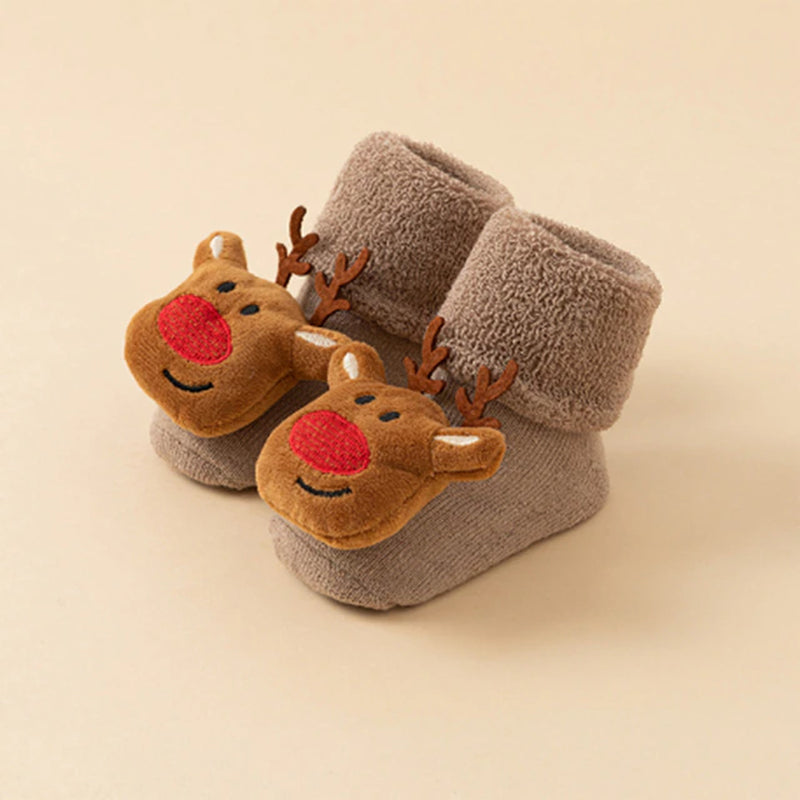 Kids Children'S Socks for Girls Boys Non-Slip Print Cotton Toddler Baby Christmas Socks for Newborns Infant Short Socks Clothing