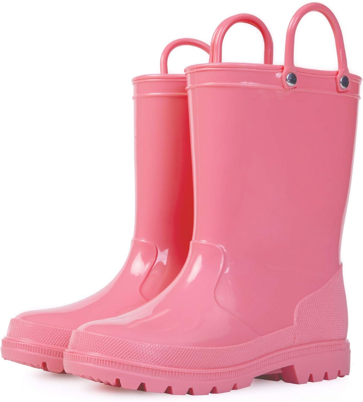 Kids Rain Boots, Toddler Girls & Boys Rain Boots Waterproof Memory Foam Insole and Easy-On Handles