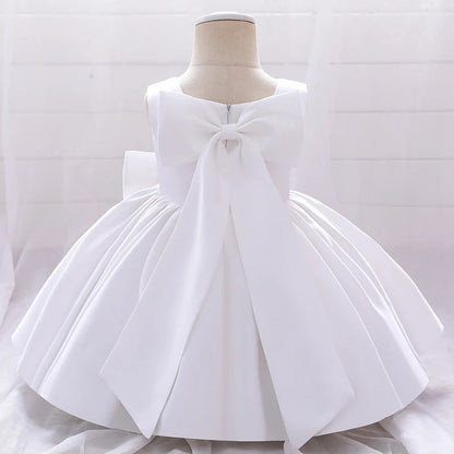 2023 Formal 2 1 Year Birthday Dress for Baby Girl Clothes Big Bow Princess Dress Party Wedding Dresses Baptism White Ceremony