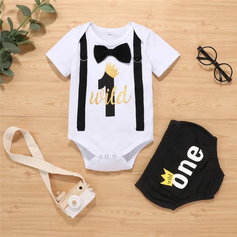 My First Birthday Boys Outfits for Baby Summer Newborn Clothes Baby Boy Sets Party Cake Smash Outfits for Kids Boy Suits