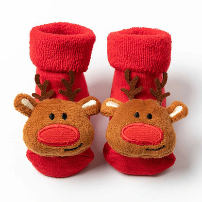 Kids Children'S Socks for Girls Boys Non-Slip Print Cotton Toddler Baby Christmas Socks for Newborns Infant Short Socks Clothing