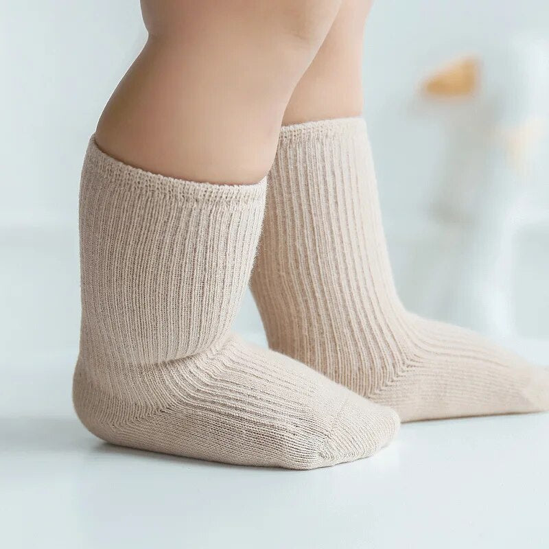 3 Pairs/Lot Children'S Socks Solid Autumn Spring Boy anti Slip Newborn Baby Socks Cotton Infant Socks for Girls Boys Floor Socks