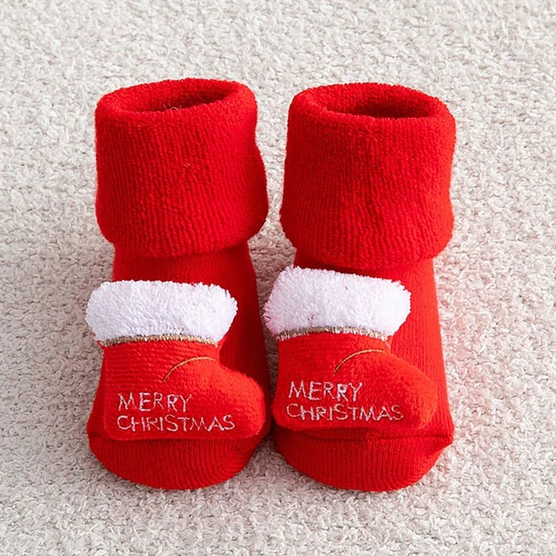 Kids Children'S Socks for Girls Boys Non-Slip Print Cotton Toddler Baby Christmas Socks for Newborns Infant Short Socks Clothing
