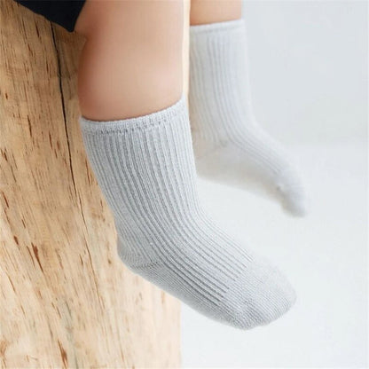 3 Pairs/Lot Children'S Socks Solid Autumn Spring Boy anti Slip Newborn Baby Socks Cotton Infant Socks for Girls Boys Floor Socks