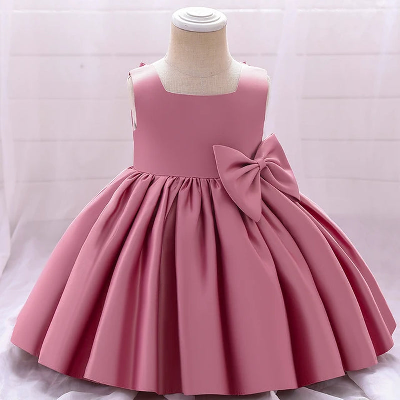 2023 Formal 2 1 Year Birthday Dress for Baby Girl Clothes Big Bow Princess Dress Party Wedding Dresses Baptism White Ceremony